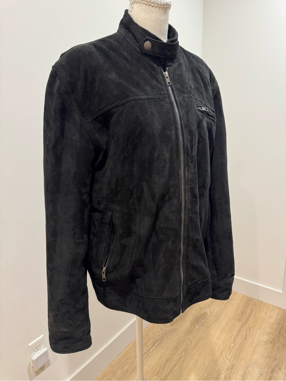 Desire  jacket Black suede lamb butter soft M  biker western trucker